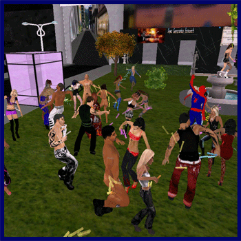 Pig and Wild dancing at the KCA fund raiser in the gay virtual world